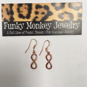 Rose Gold Infinity Earrings